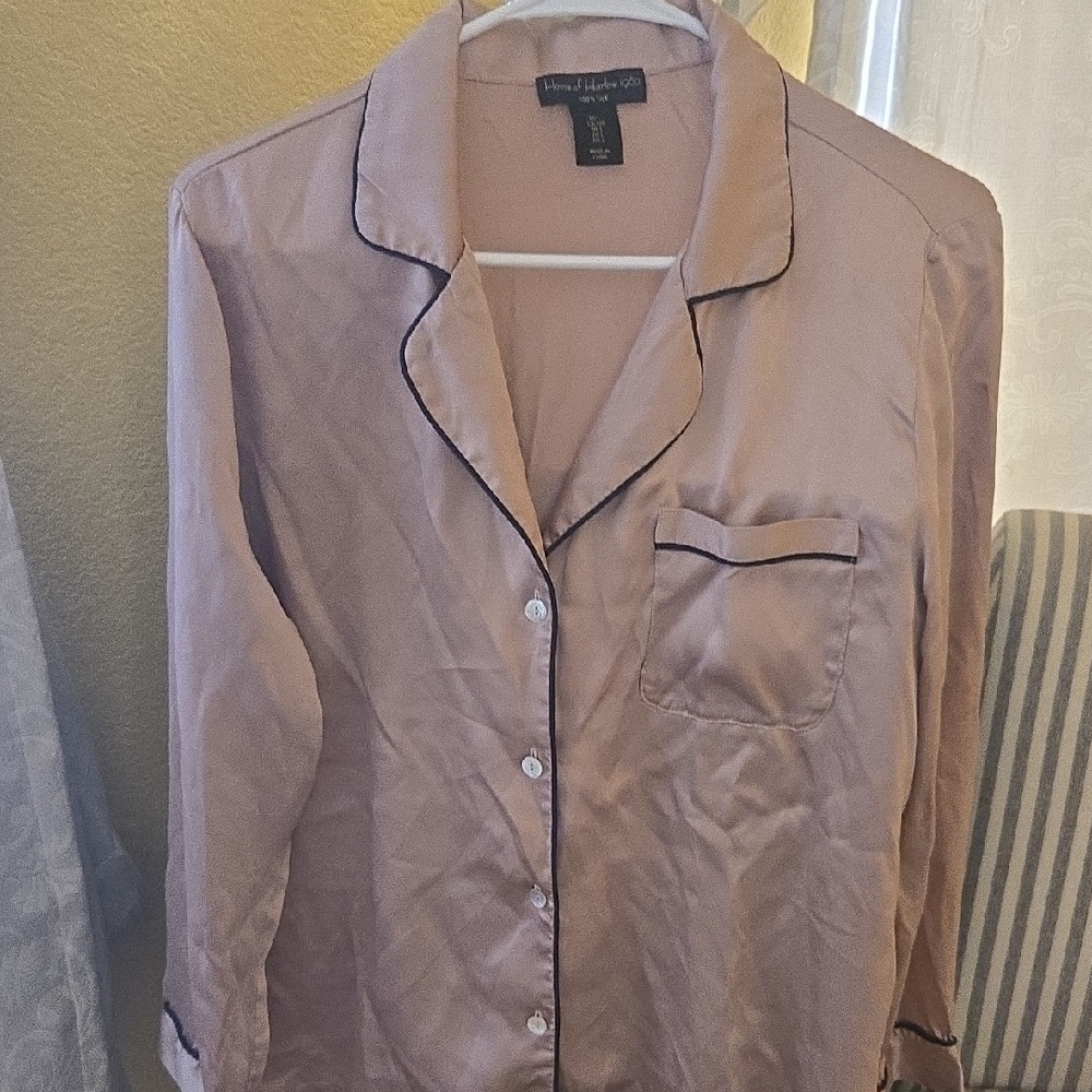 House Of Harlow 1960 Blush Satin Pajama Set
